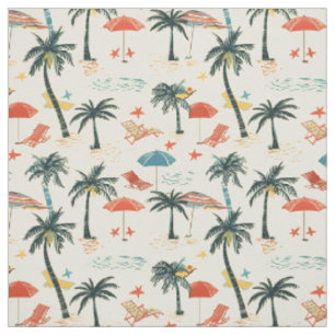 Vintage Tropischer Strand Stoff