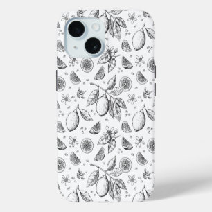 Vintage-Tropisches-Frucht-Zitronen-Blumenmuster Case-Mate iPhone Hülle