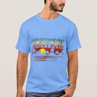 Vintage Tropisches Hawaii Aktiv T-Shirt