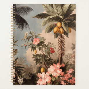 Vintage-Tropisches Paradies mit Palmen Planer