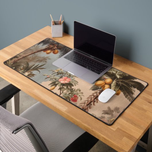 Vintage-Tropisches Paradies mit Palmen Schreibtischunterlage (Büro 2)