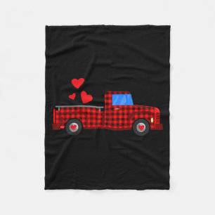 Vintage Truck Buffalo Kariert I Valentinstag Valen Fleecedecke