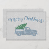 Vintage Truck Weihnachtskarte Feiertagskarte (Vorne/Hinten)