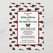 Vintage Trucker Weihnachtsfeier Einladung (Vorne/Hinten)