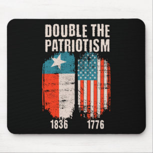 Vintage True Texan Dual Citizen Liebe Texas Americ Mousepad