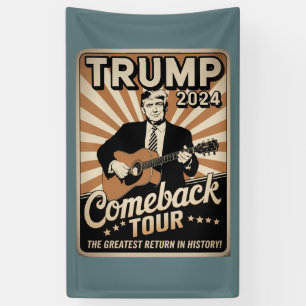 Vintage TRUMP 2024 Rocks COMEBACK TOUR  Banner