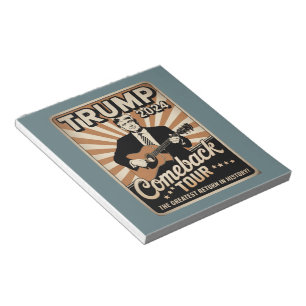 Vintage TRUMP 2024 Rocks COMEBACK TOUR Notizblock
