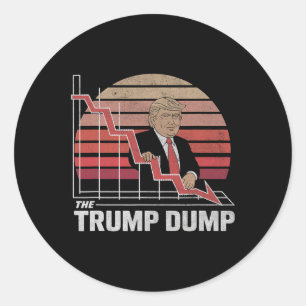 Vintage Trump Dump Anti-Trump-Aktienmarktabsturz P Runder Aufkleber
