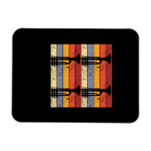Vintage Trumpet Design Magnet (Horizontal)