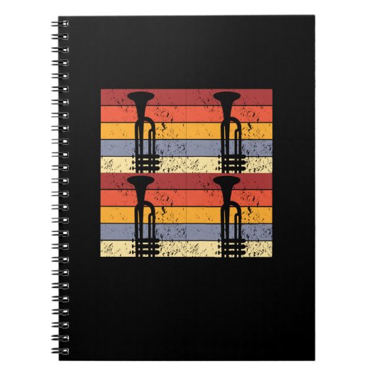 Vintage Trumpet Design Notizblock (Vorderseite)