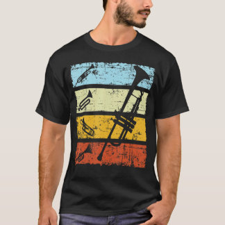 Vintage Trumpet Wind Instruments Trumpeter Musicia T-Shirt