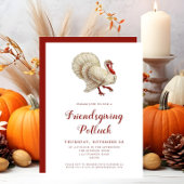 Vintage Truthahn-Friendsgiving-Potluck Einladung