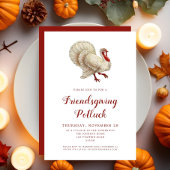 Vintage Truthahn-Friendsgiving-Potluck Einladung