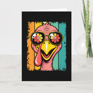 Vintage Truthahn-Gesicht Thanksgiving Sungles Kost Karte