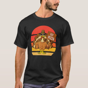 Vintage Truthahn Iss Pizza Erwachsener Vegan Kinde T-Shirt