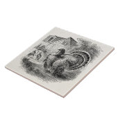 Vintage Truthähne - personalisierte die Fliese (Seite)