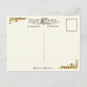 Vintage Truthühner, Wischbein und Herbstlemme Postkarte (Rückseite)