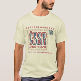 Vintage-Tschechoslowakei-ČSSR-Briefmarkenkunst T-Shirt