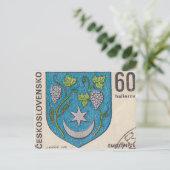 Vintage Tschechoslowakei-postage-Briefmarke Postkarte (Stehend Vorderseite)