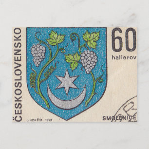 Vintage tschechoslowakische-Briefmarke Postkarte