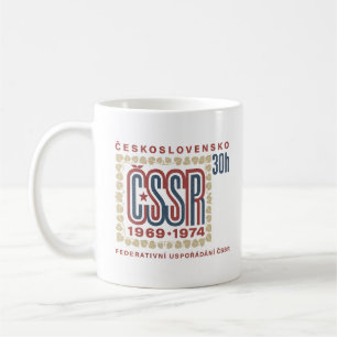 Vintage-Tschechoslowakische ČSSR-Briefmarkenkunst Kaffeetasse