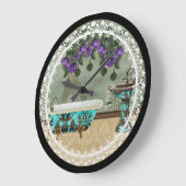 Vintage Tube und Sink-Badewanne Wandsperre Große Wanduhr (Winkel)