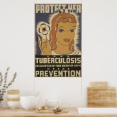 Vintage Tuberkuloseprävention Poster (Küche)