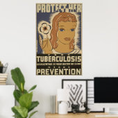 Vintage Tuberkuloseprävention Poster (Heimbüro)