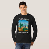 Vintage Tucson Arizona Desert Retro Cactus T-Shirt (Vorne ganz)
