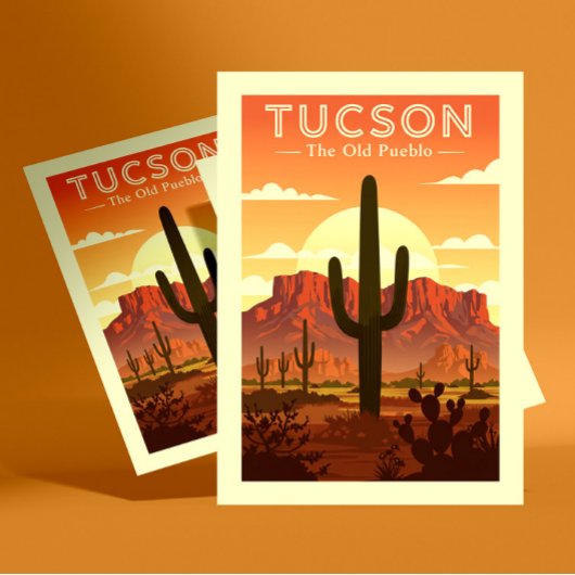 Vintage Tucson Postkarte