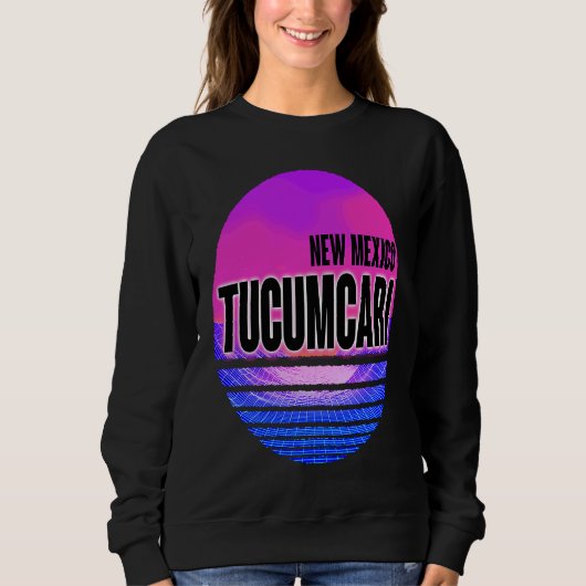 Vintage Tucumcari Vaporwave New Mexico Sweatshirt (Vorderseite)