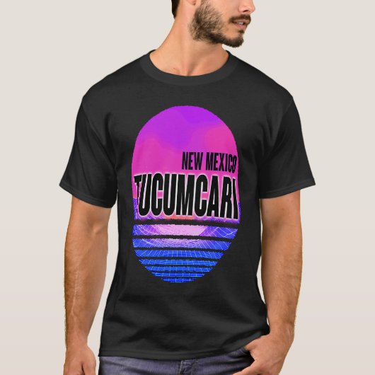 Vintage Tucumcari Vaporwave New Mexico T-Shirt (Vorderseite)