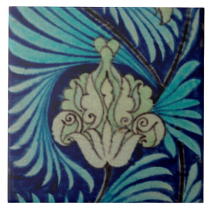 Vintage Tudor-Rose von William De Morgan Fliese