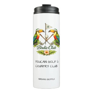 Vintage-Tukan-Birdie-Club-Personalisierter-Golf-Re Thermosbecher