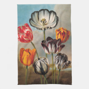 Vintage Tulip-Blume in einer Landschaft Geschirrtuch
