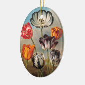 Vintage Tulip-Blume in einer Landschaft Keramik Ornament (Links)