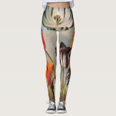 Vintage Tulip-Blume in einer Landschaft Leggings (Vorderseite)