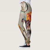 Vintage Tulip-Blume in einer Landschaft Leggings (Links)