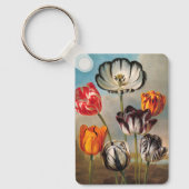Vintage Tulip-Blume in einer Landschaft Schlüsselanhänger (Vorderseite)