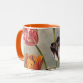 Vintage Tulip-Blume in einer Landschaft Tasse (Vorderseite Links)
