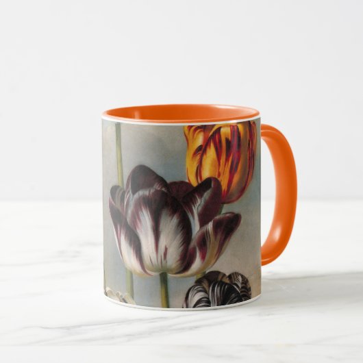 Vintage Tulip-Blume in einer Landschaft Tasse (VorderseiteRechts)