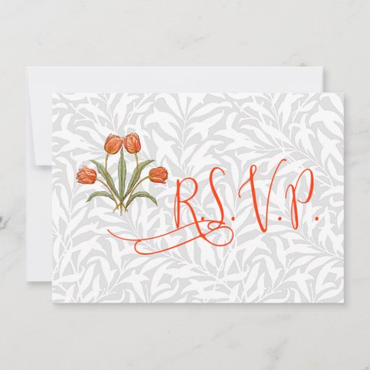 Vintage Tulip Morris Malersammlung Einladung (Vorderseite)