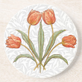 Vintage Tulip Morris Malersammlung Sandstein Untersetzer