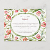 Vintage Tulip Wedding Details Enclosure Begleitkarte (Vorderseite)