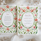 Vintage Tulips Bridal Shower Einladung