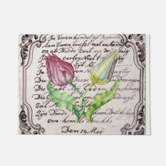 Vintage Tulips Fußmatte (Vorderseite)