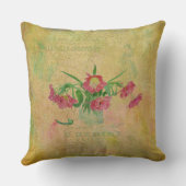 Vintage Tulips Kissen (Rückseite)