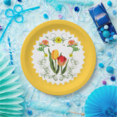 Vintage Tulips Pappteller (Party)