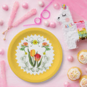 Vintage Tulips Pappteller (Party)