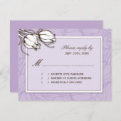 Vintage Tulips-Replik-Karten RSVP Karte (Vorne/Hinten)